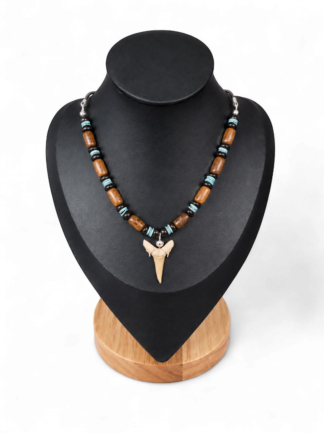 18" BLK/BRN COCO Shark Tooth Necklace
