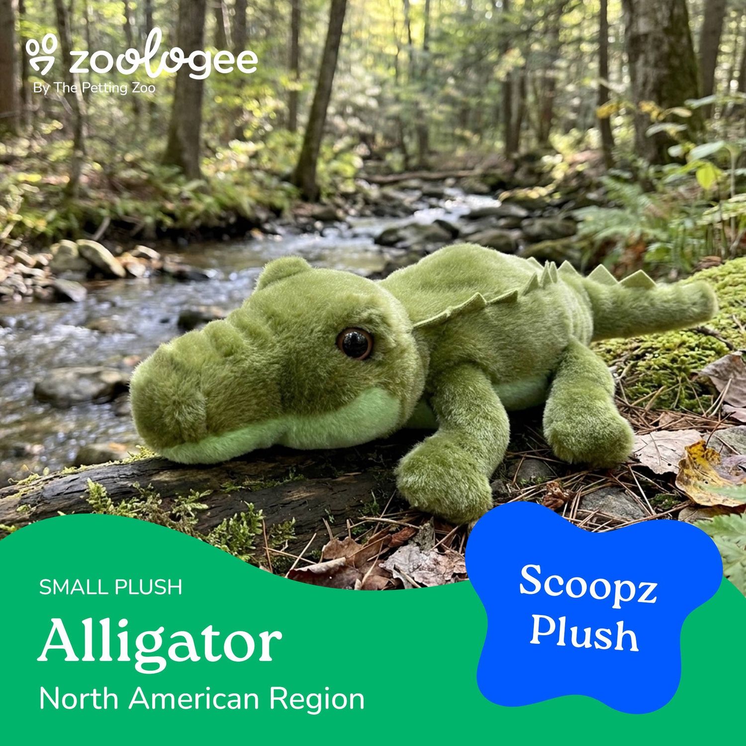 8" (27cm) Scoopz Alligator / Gator Wild Life