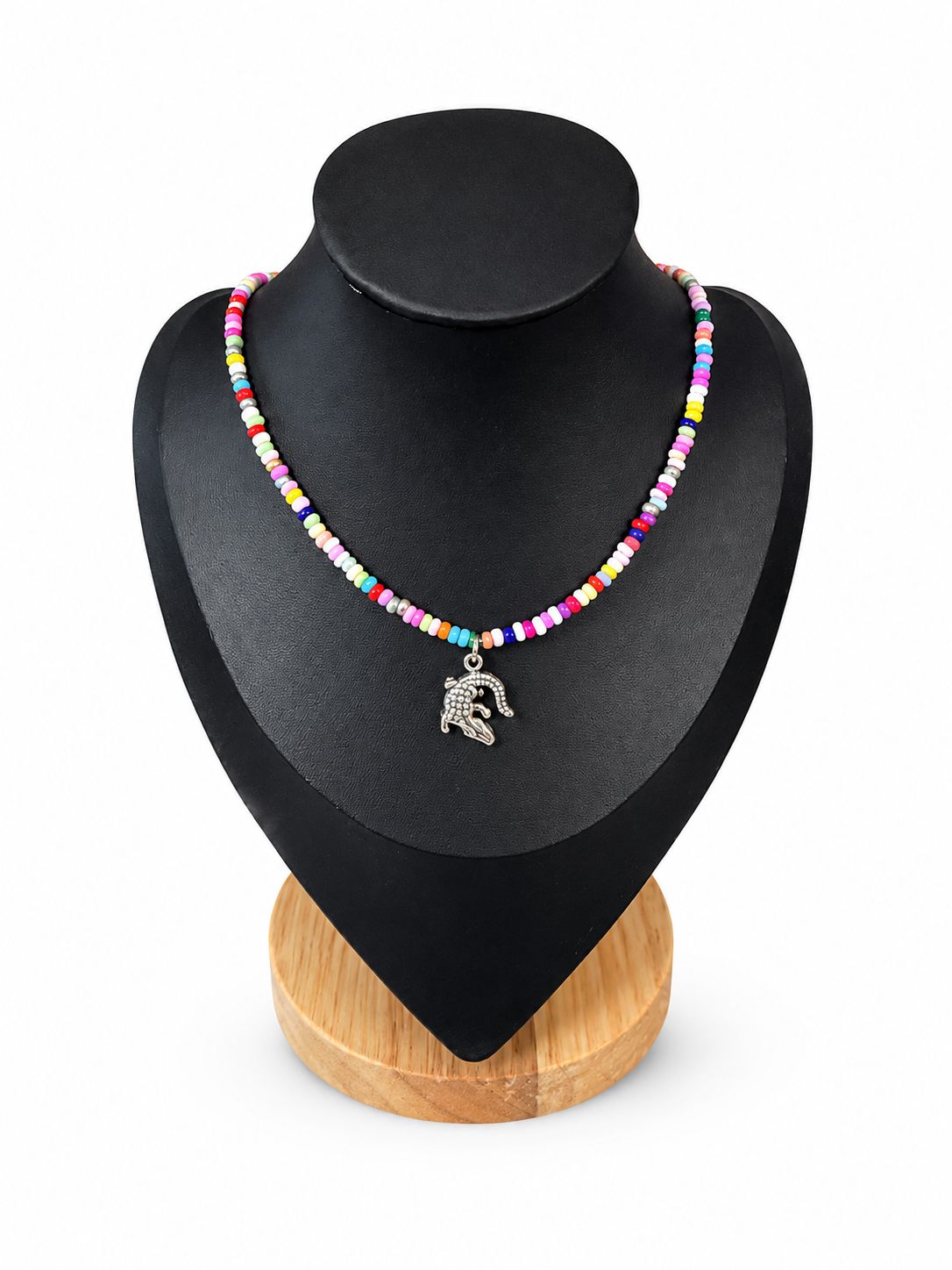 Alligator Charm Necklace-Color Bead OY