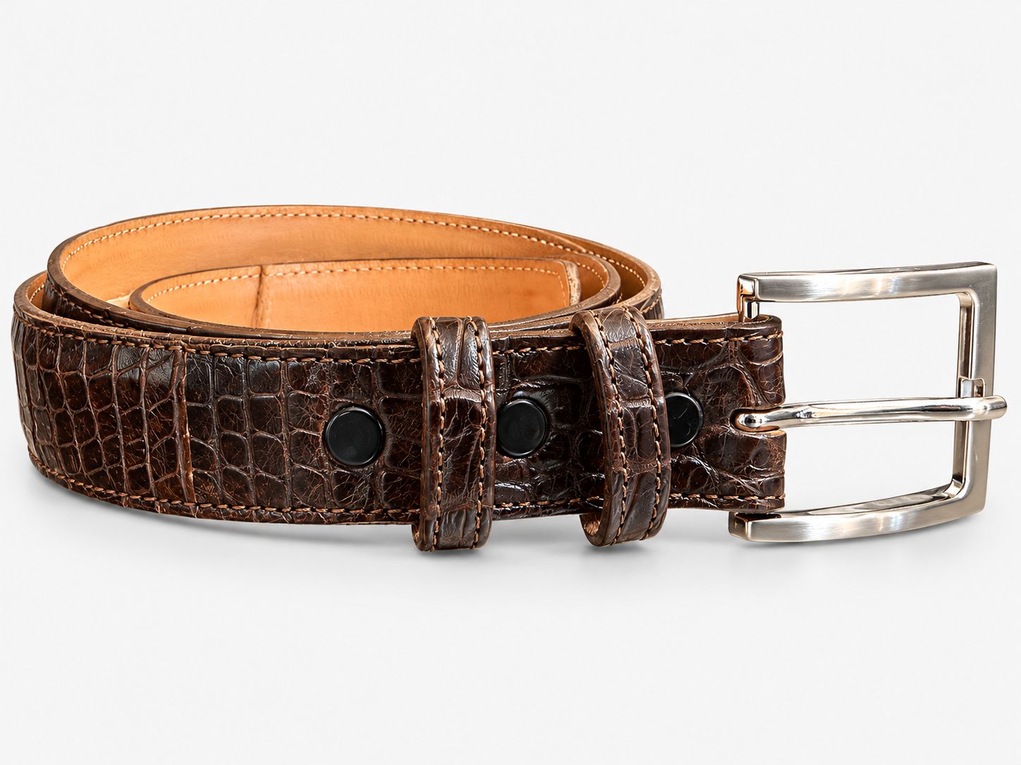 Genuine Alligator Hide Belt Brown 44 -1/4"