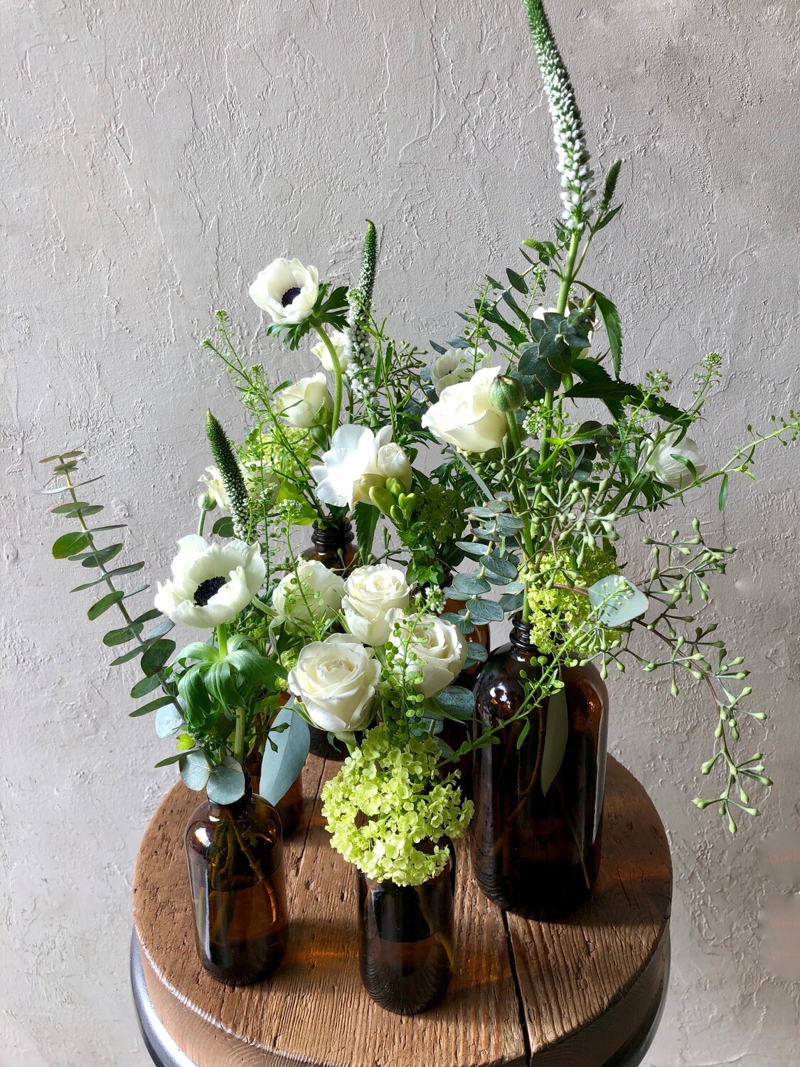 COLLECTION OF APOTHECARY BOTTLES, Colour Palette: Neutral (White &amp; Green)
