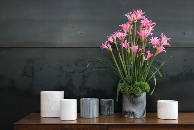 GREY MARBLE PLANTER