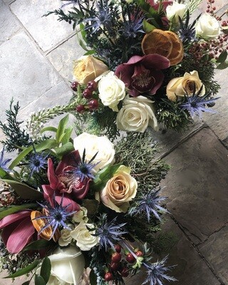 VINTAGE CHRISTMAS HOBNAIL VASE