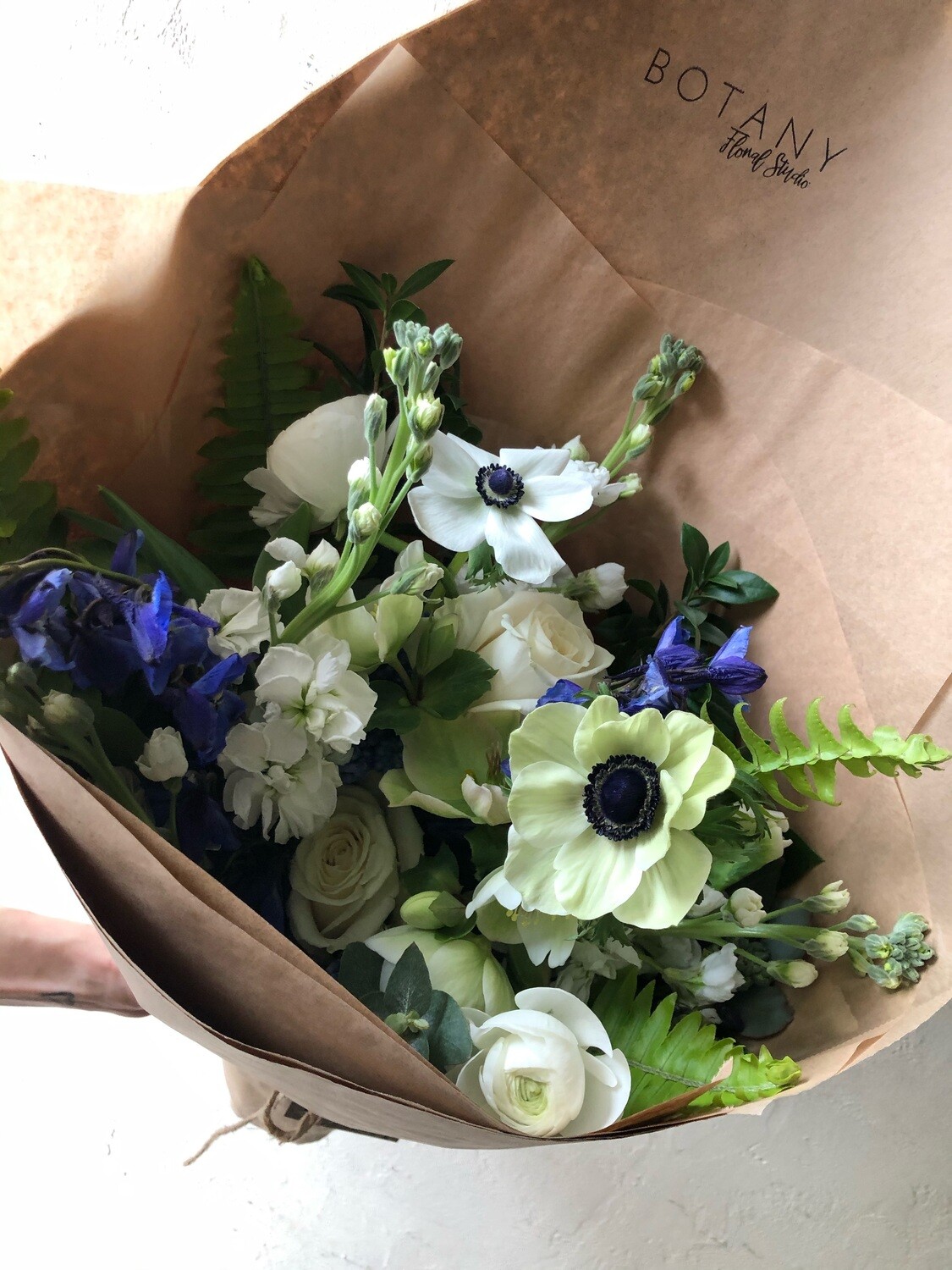 DAINTY BLUES HANDTIED BOUQUET