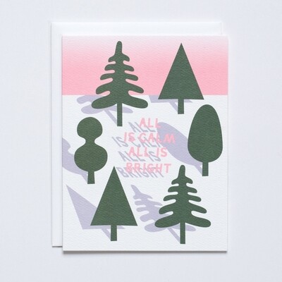 ALL IS CALM, ALL IS BRIGHT HOLIDAY NOTE CARD