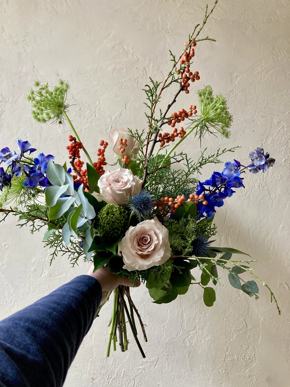 HAPPIEST HOLIDAY HANDTIED BOUQUET