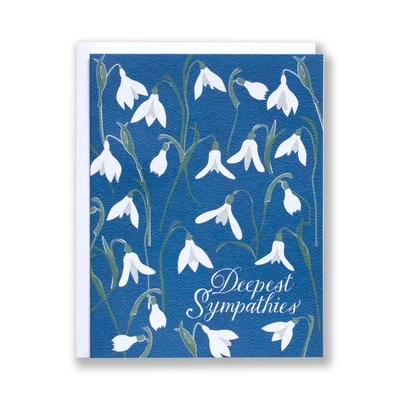 SNOWDROPS SYMPATHIES NOTE CARD