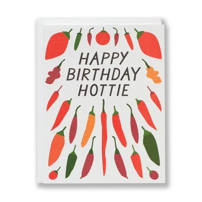 HAPPY BIRTHDAY HOTTIE - CHILI PEPPER BIRTHDAY CARD