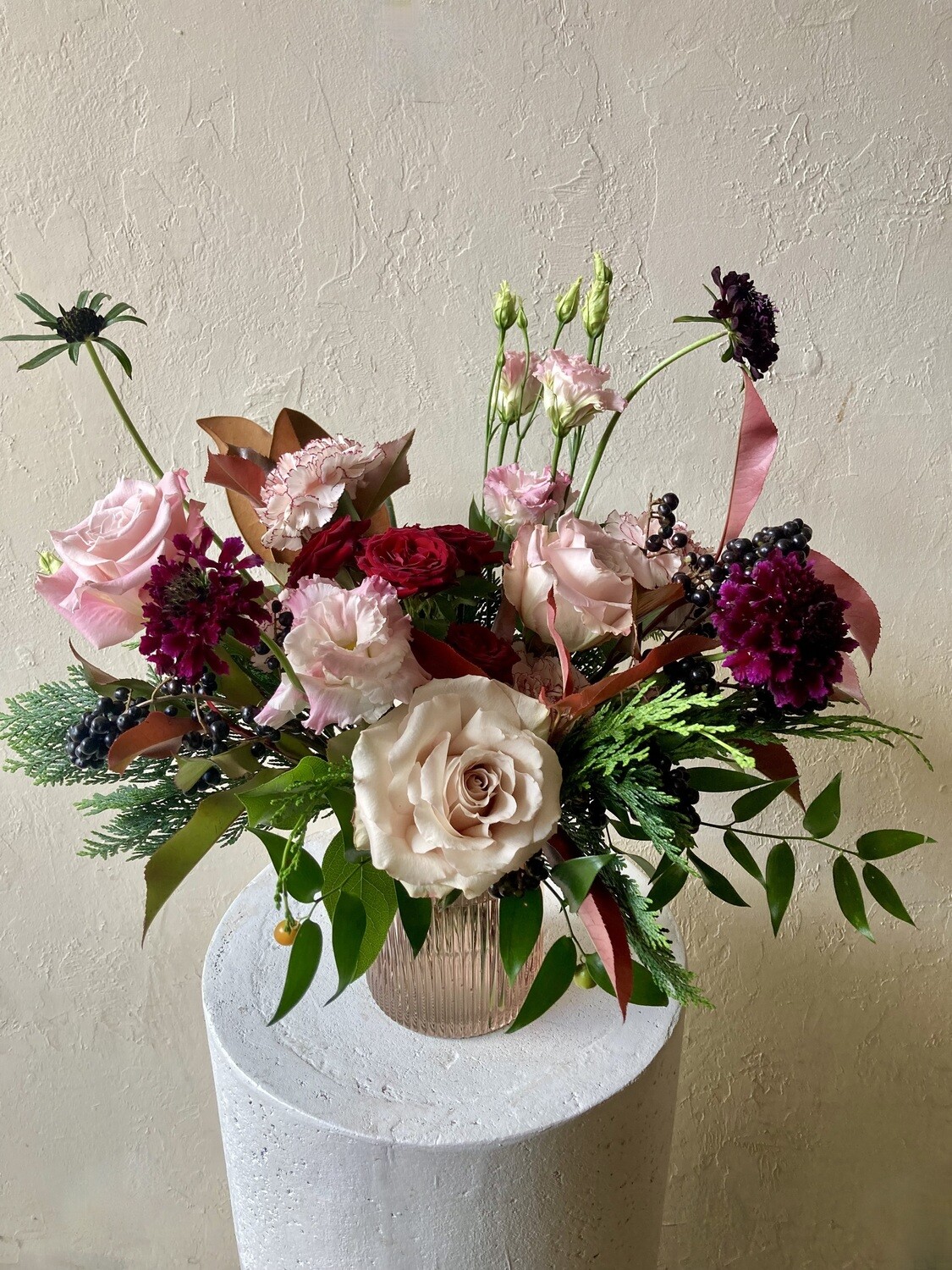 ICY PINK WINTER VASE