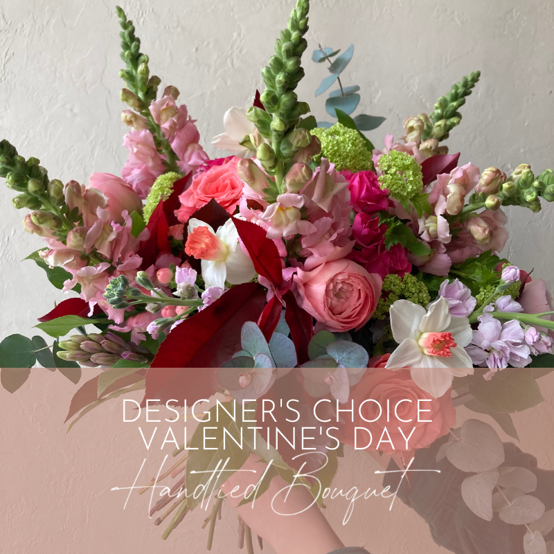 DESIGNER&#39;S CHOICE - VALENTINE&#39;S DAY HANDTIED BOUQUET