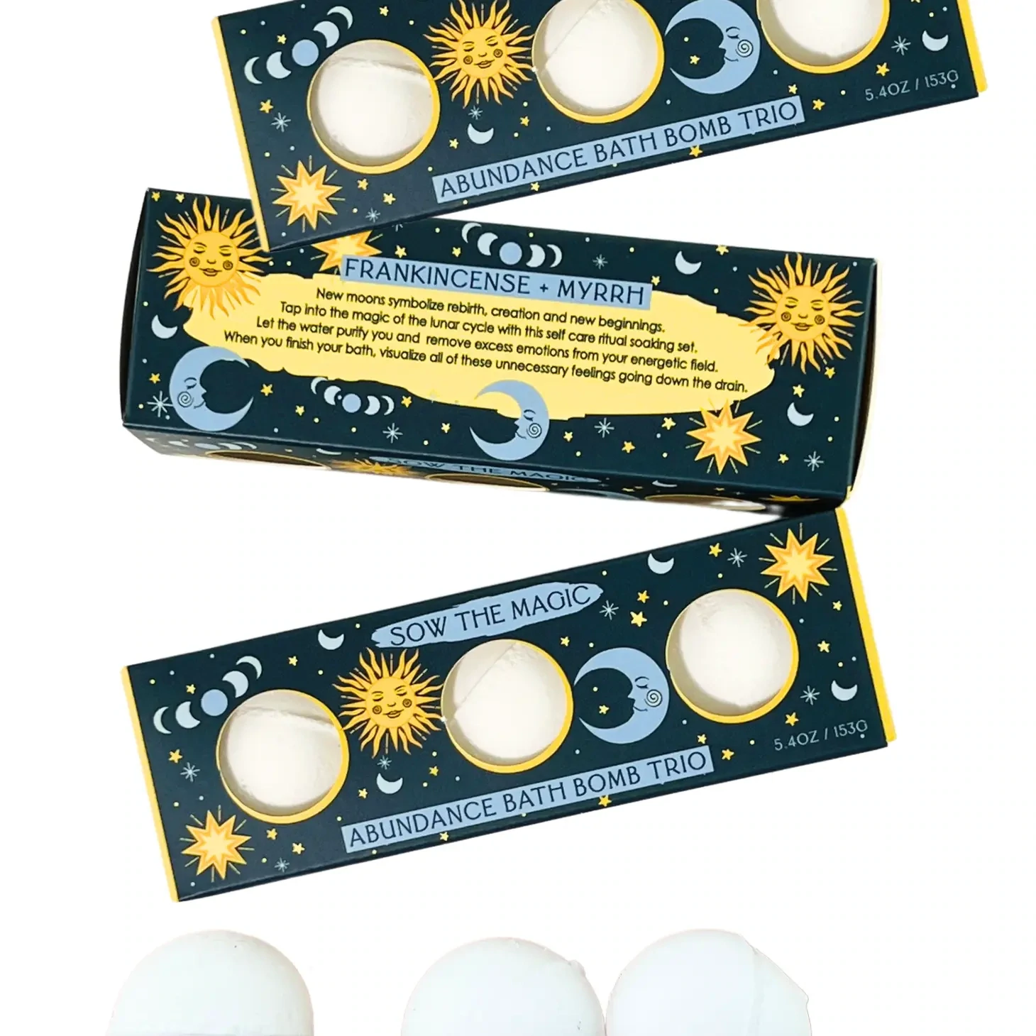 MOON PHASE ABUNDANCE BATH BOMB TRIO
