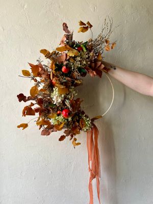 POMEGRANATE DRIED WREATH