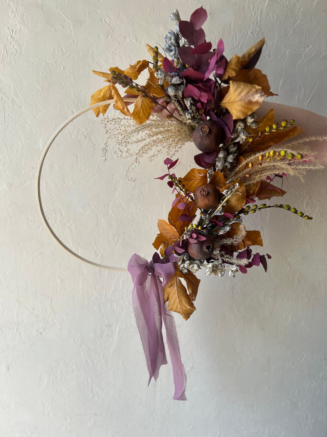 RUSTIC POMEGRANATE DRIED WREATH