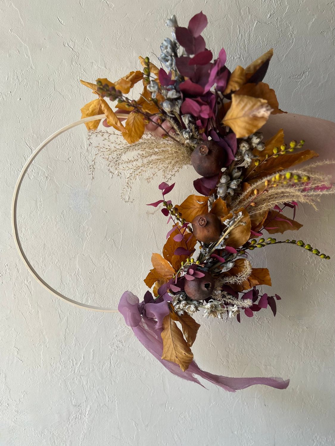 RUSTIC POMEGRANATE DRIED WREATH