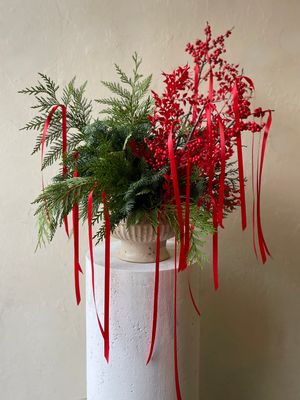 RUBY RED ILEX URN