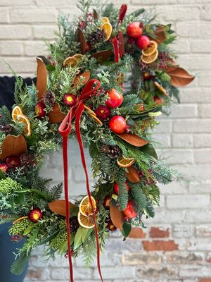 POMEGRANATE WINTER WREATH