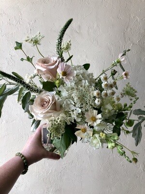 WHIMSY FIELD FLOWERS MASON JAR