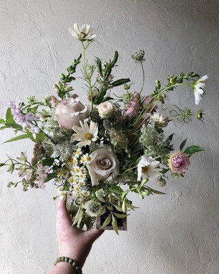 WHIMSY FIELD FLOWERS MASON JAR