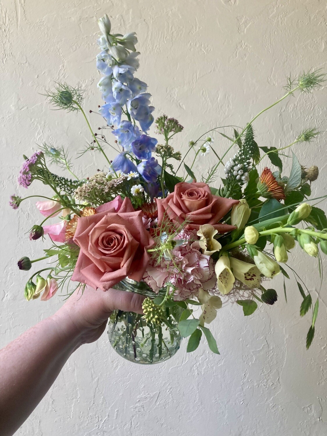 GARDEN HOBNAIL VASE