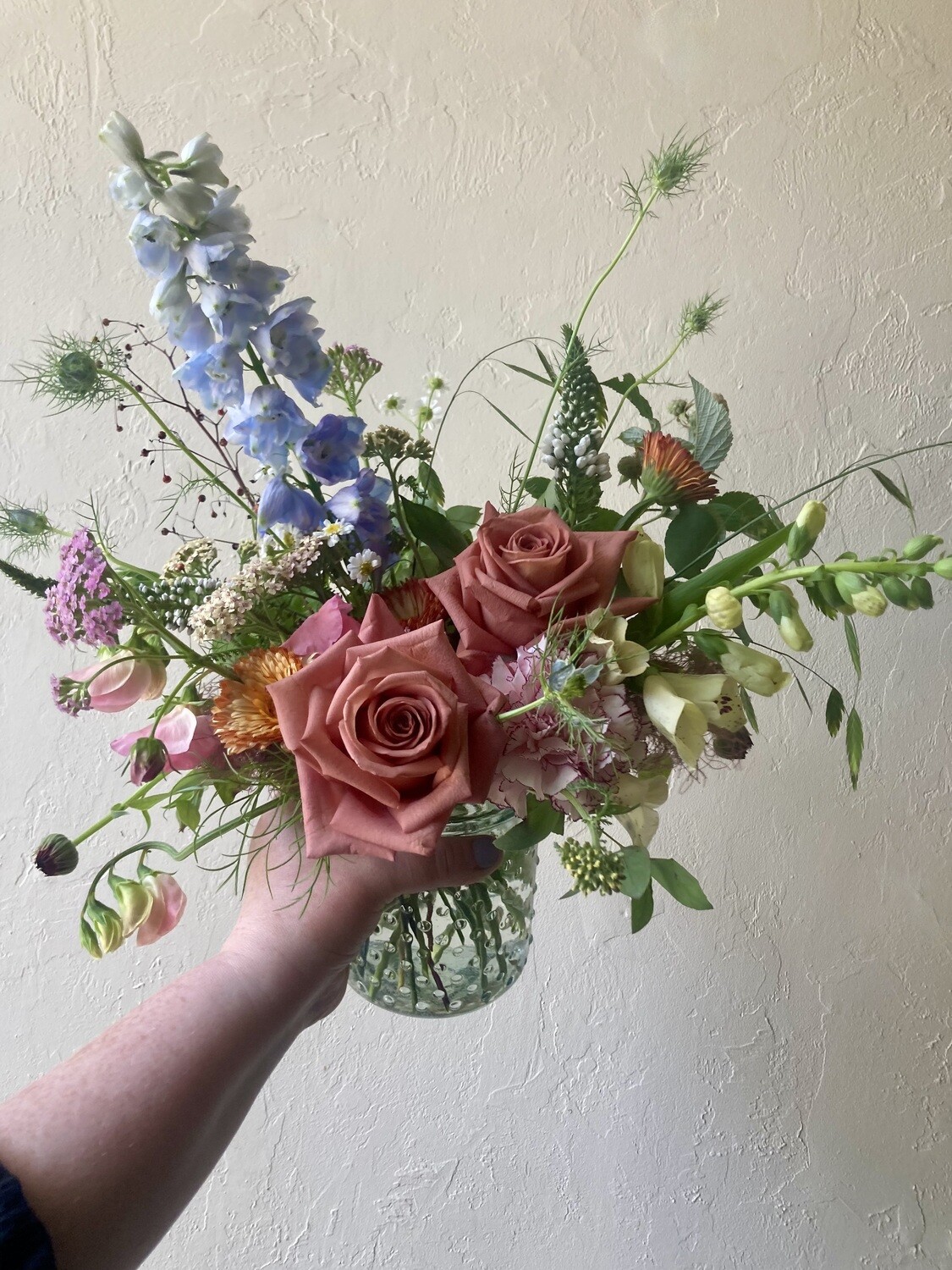 GARDEN HOBNAIL VASE