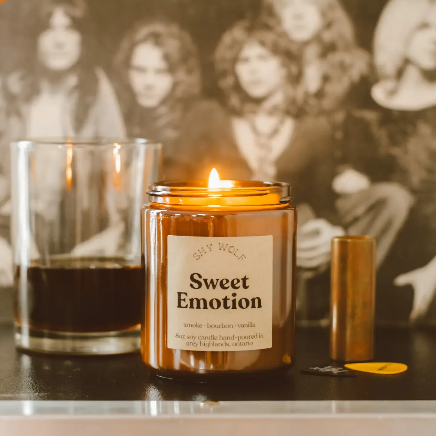 SWEET EMOTION SOY CANDLE - VANILLA, BOURBON, SMOKE