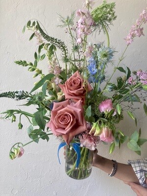 BLOOMING LOVE MASON JAR