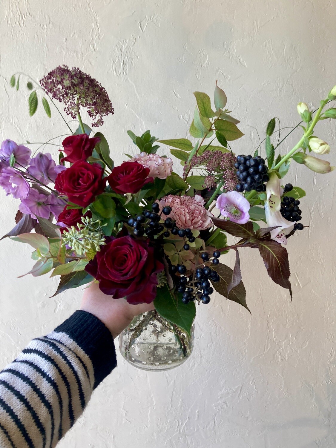 AUTUMN HOBNAIL VASE