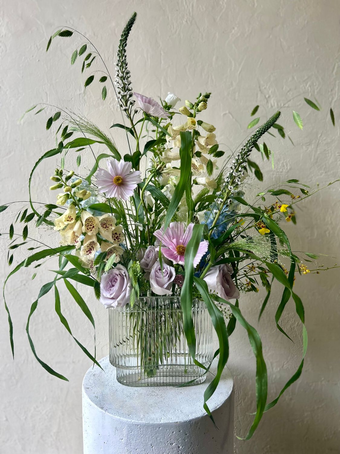 SUMMER FIELD FLOWERS OBLONG VASE