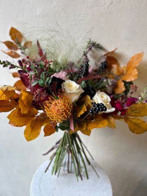 AUTUMN PROTEA HANDTIED BOUQUET