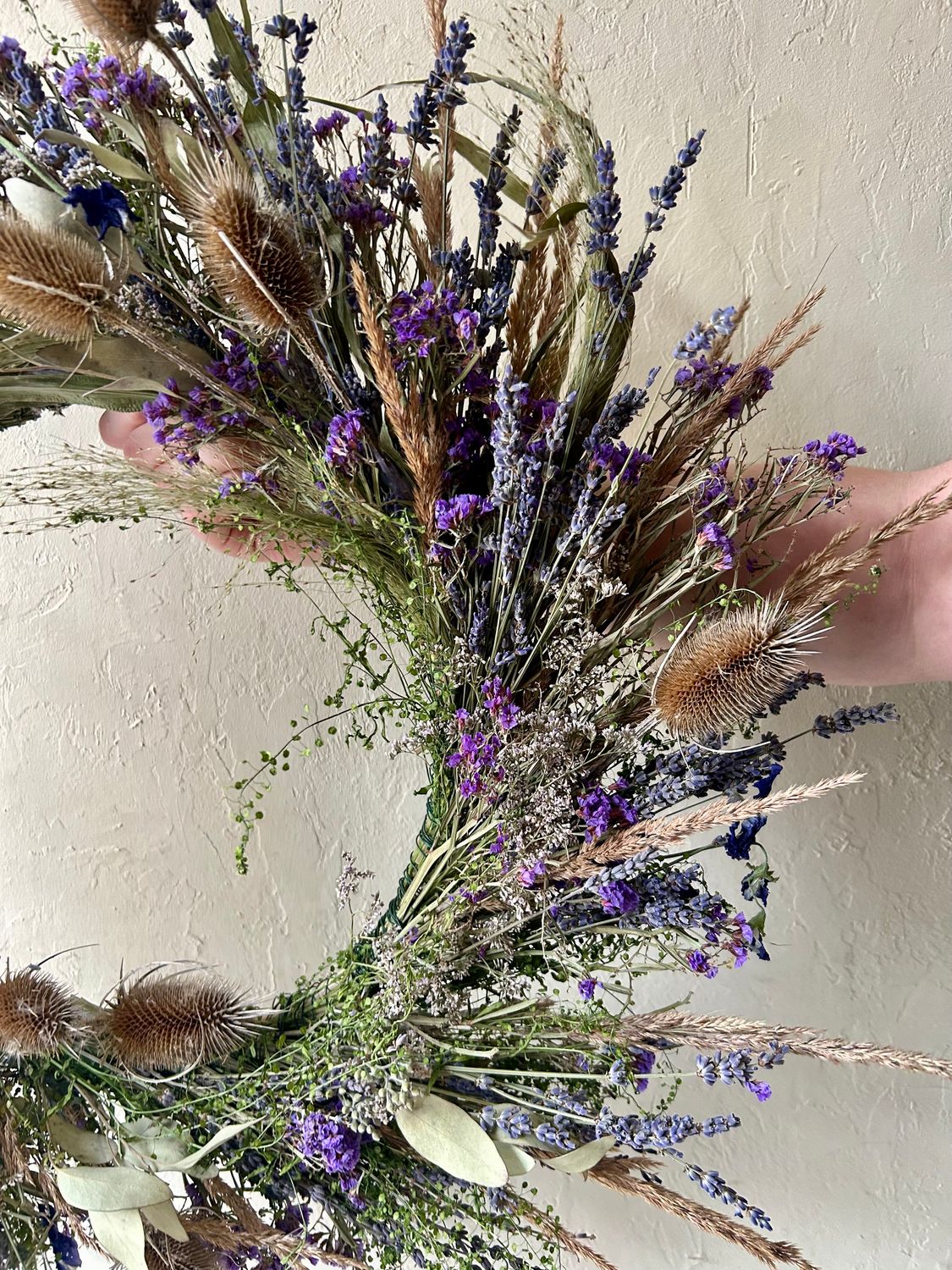 RUSTIC LAVENDER EVERLASTING WREATH