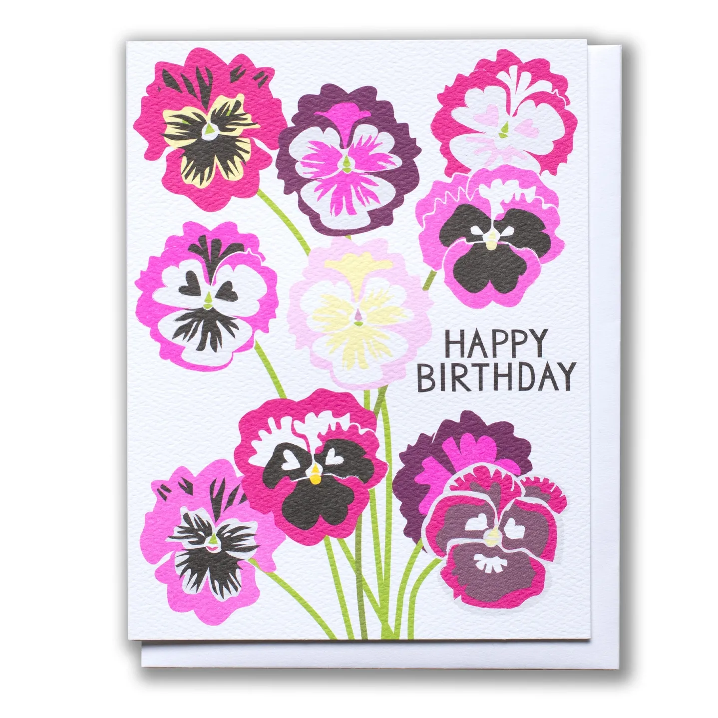 HAPPY PANSY BIRTHDAY NOTE CARD