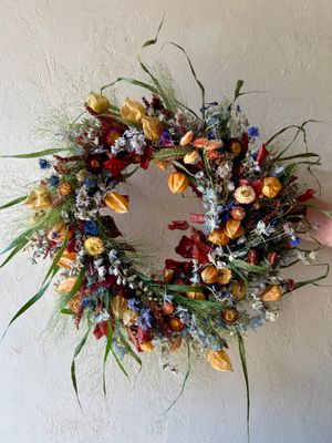 SUMMER IN FALL DRIED WREATH