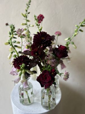 BUD VASES - FRESH FLOWERS