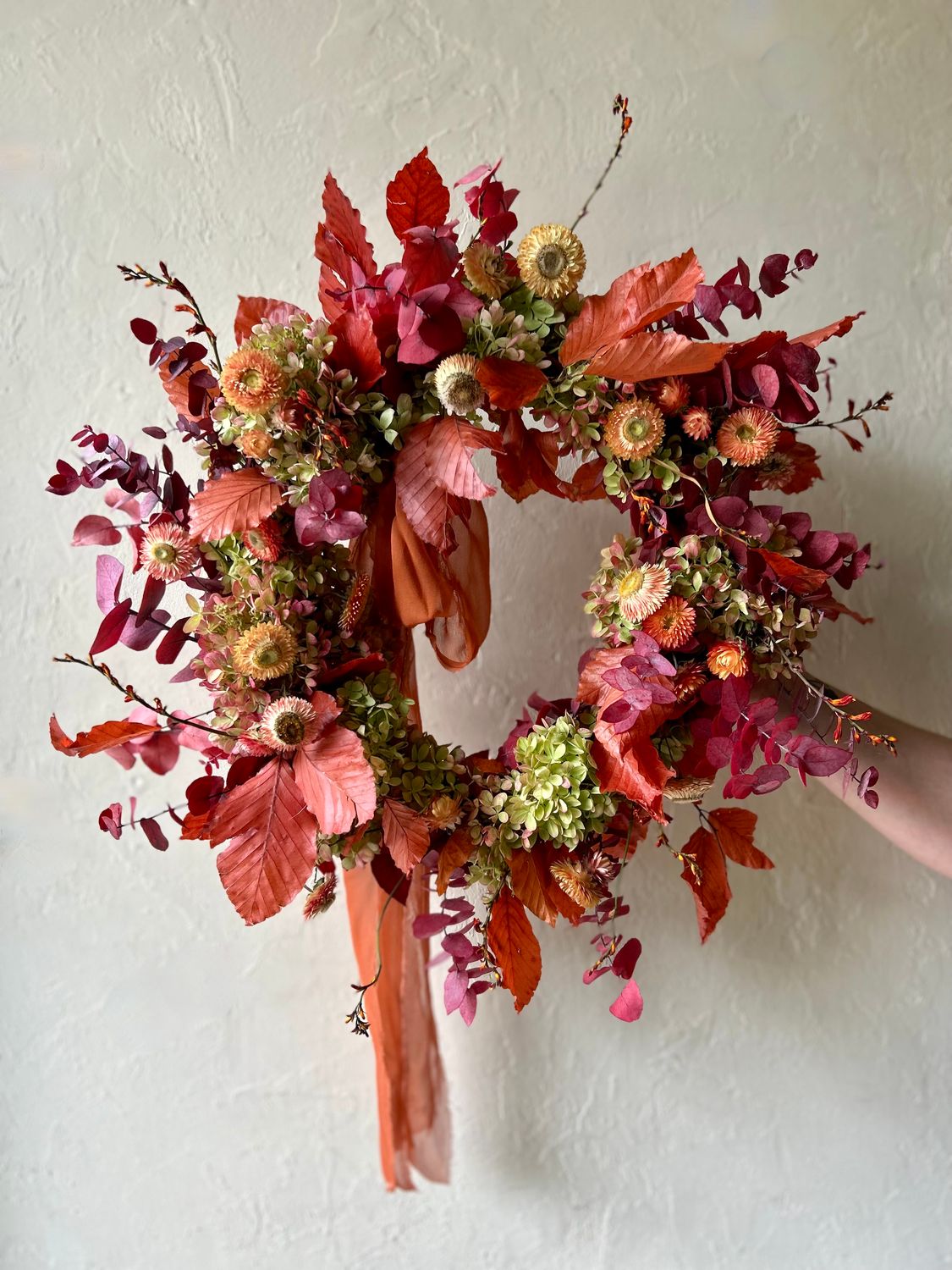 VIBRANT AUTUMN DRIED WREATH