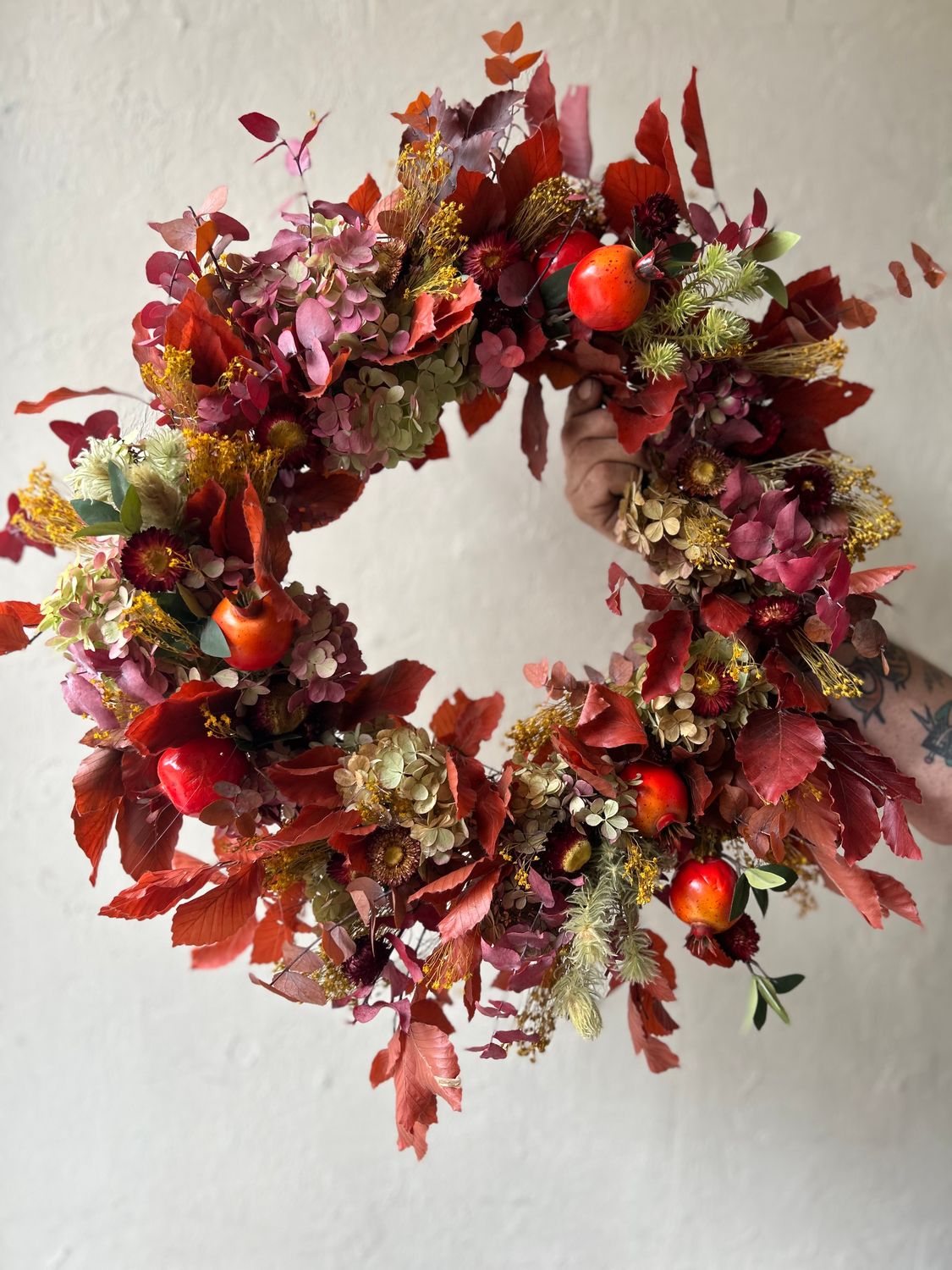 VIBRANT AUTUMN DRIED WREATH