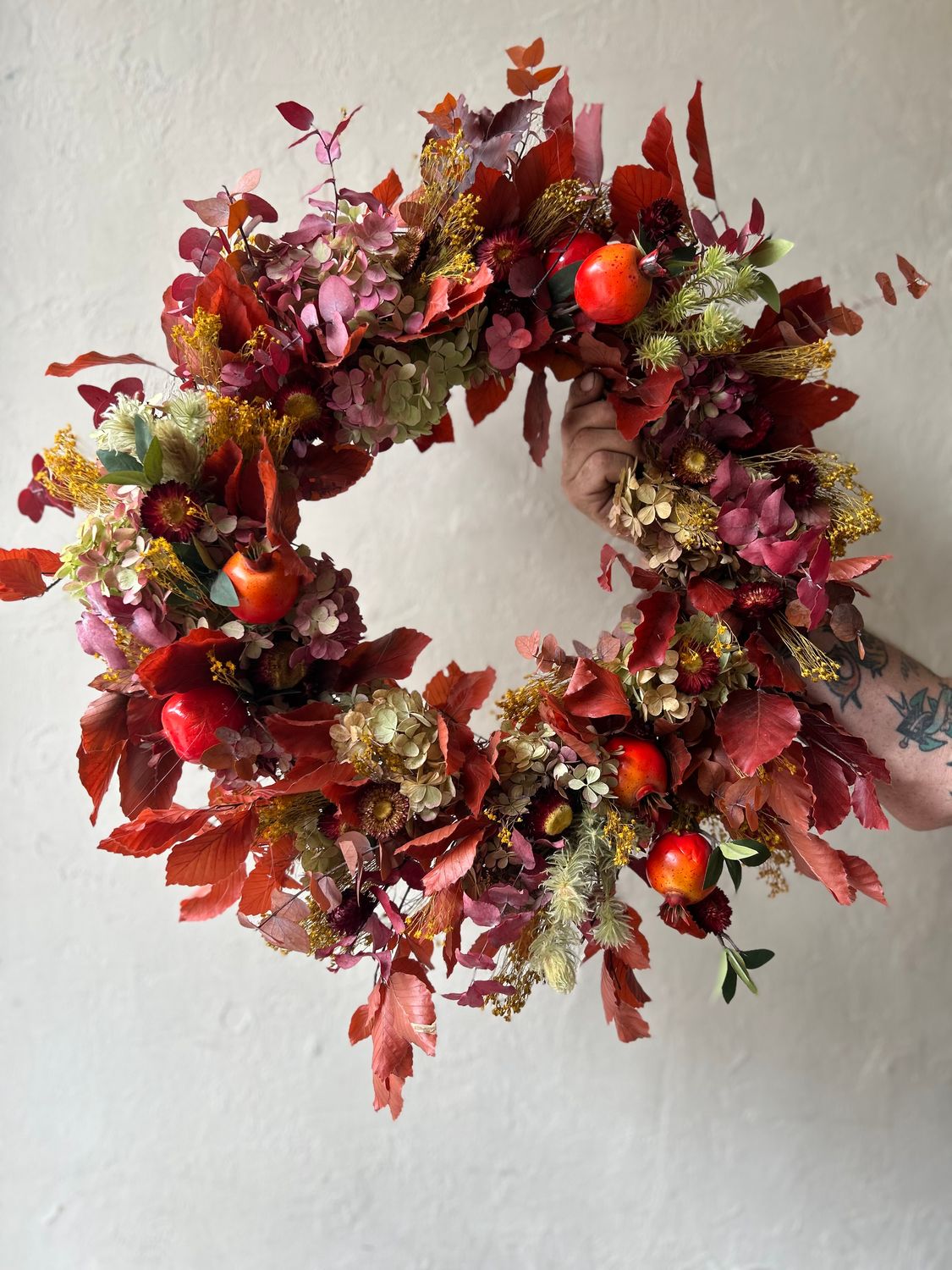 VIBRANT AUTUMN DRIED WREATH
