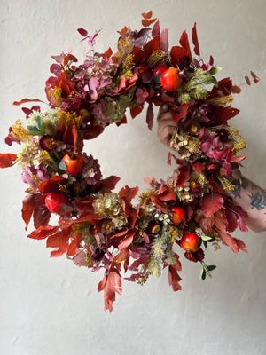 VIBRANT AUTUMN DRIED WREATH