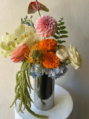 COLOUR CHROME VASE