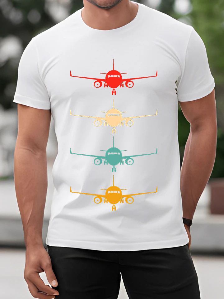 Camiseta blanca 4 aviones.