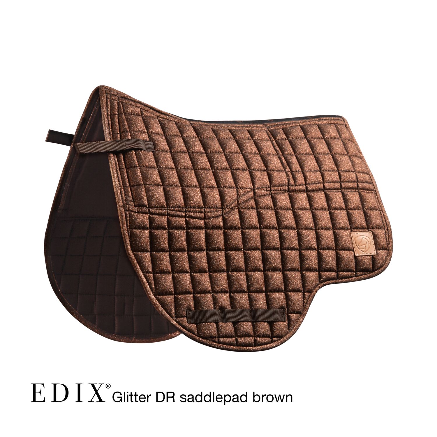 Pad ujeżdżeniowy EDIX Sparkle – 8 kieszeni, brokatowy blask