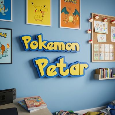 Personalizovani 3D natpis sa imenom – Pokemon stil