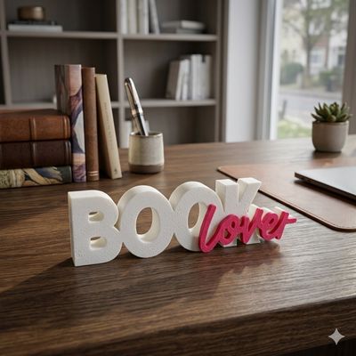 3D dekorativni natpis – BOOK Lover