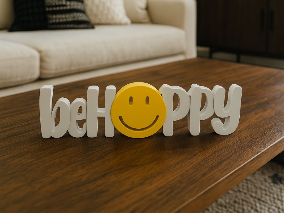 3D dekorativni natpis – Be Happy Ver.2
