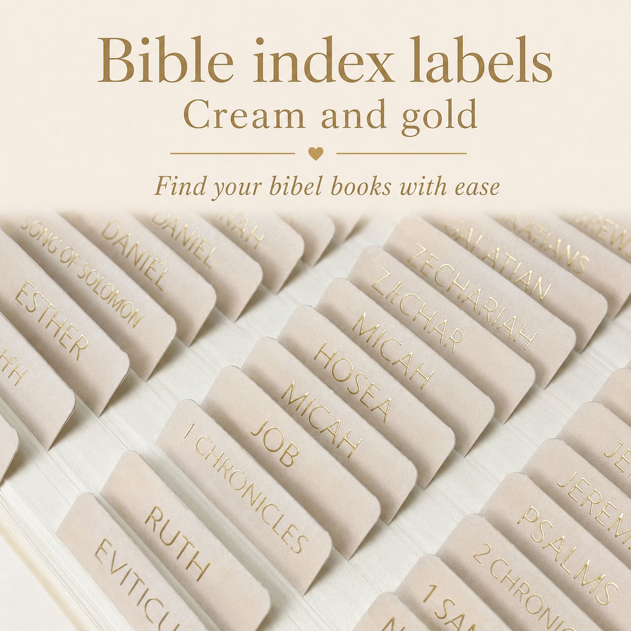 Bybelboek Merkers – Room &amp; Goud 