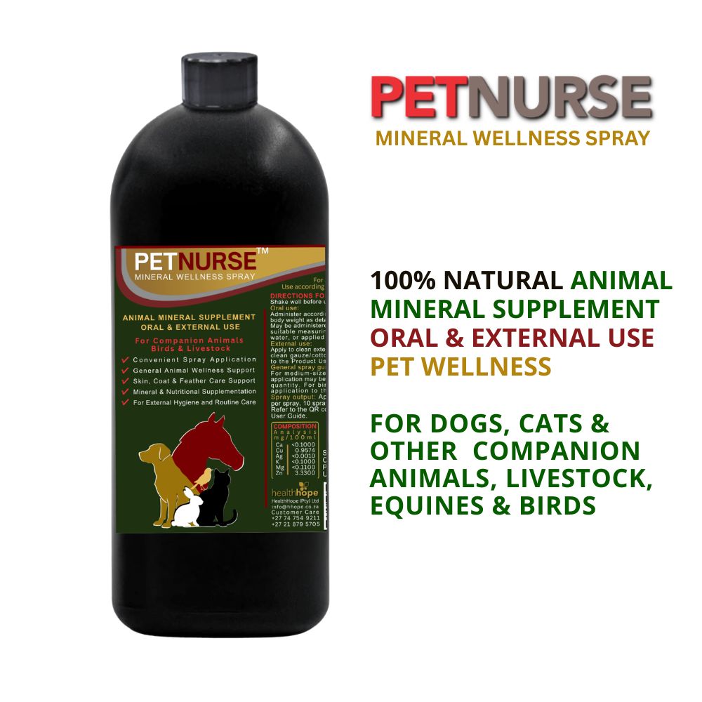 PetNurse 1000 ml - Animal Mineral Supplement &amp; Wellness Spray Oral &amp; External Use