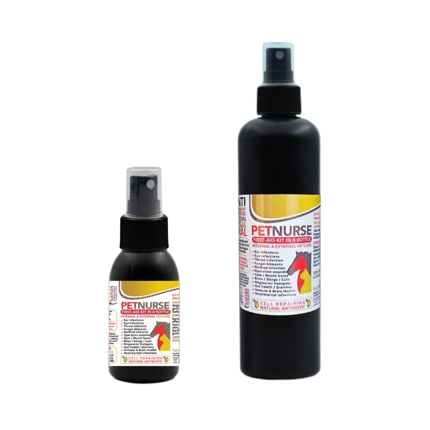 PetNurse (1 x 50 ml) + (1 x 250ml) - First-aid-kit in a bottle - Special