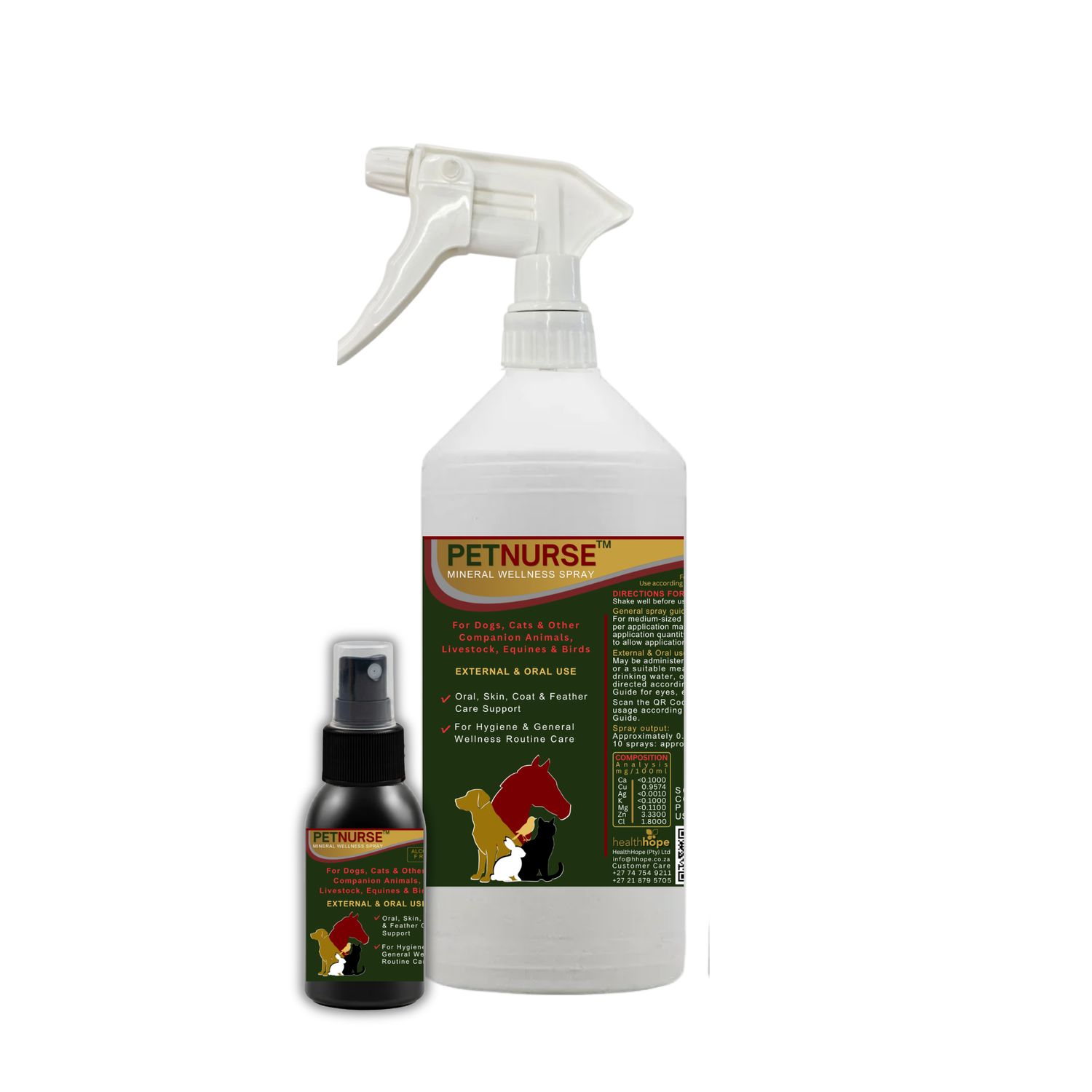 PetNurse™ 1000 ml + FREE 50ml - Animal All-in-One Wellness Spray | Oral &amp; External