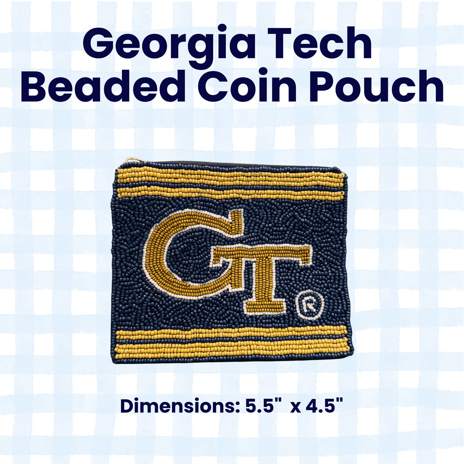 Georgia Tech - Beaded Coin Pouch