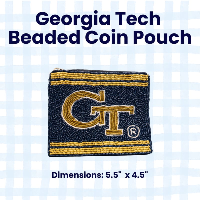 Georgia Tech - Beaded Coin Pouch