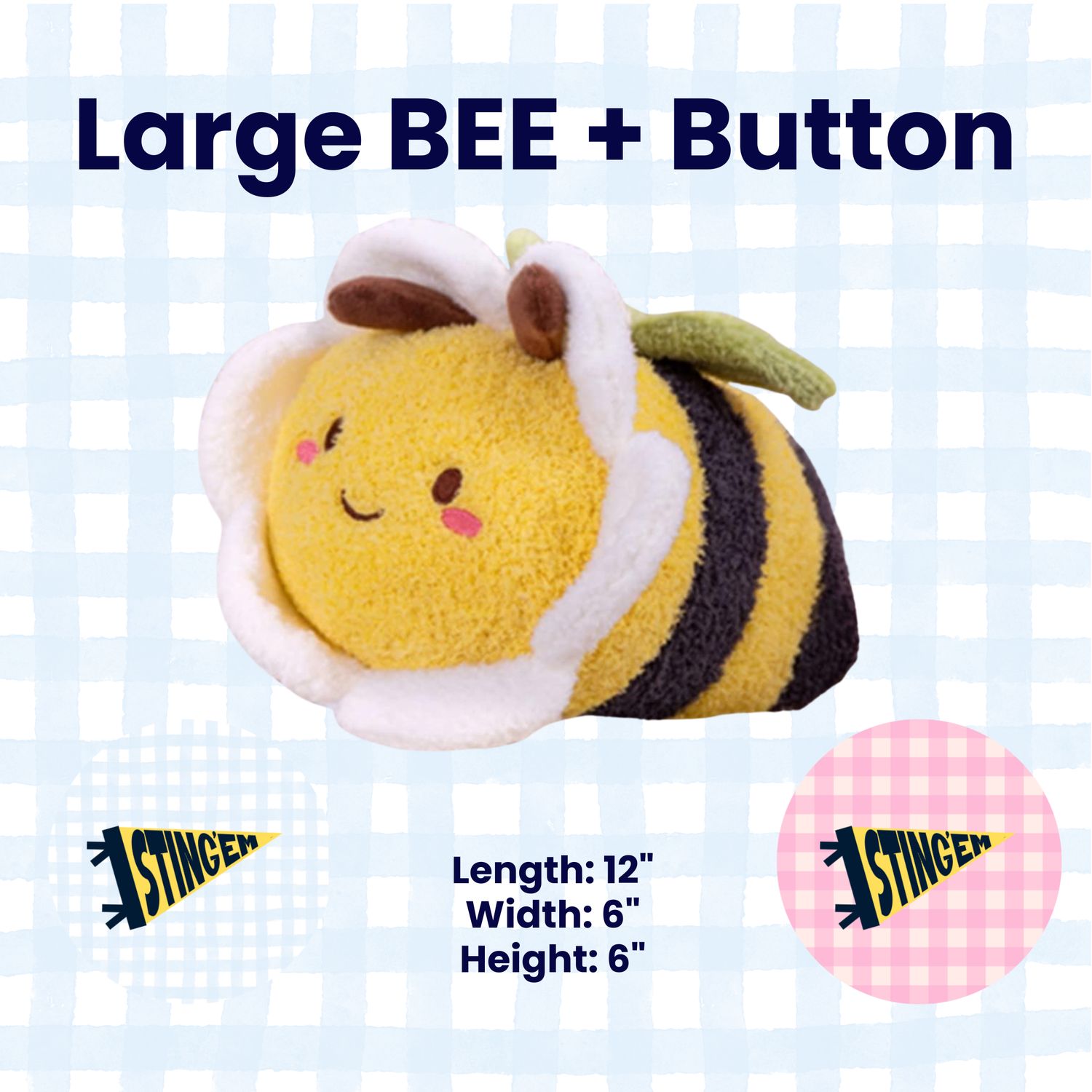 Stuffy - Large Bee + Button